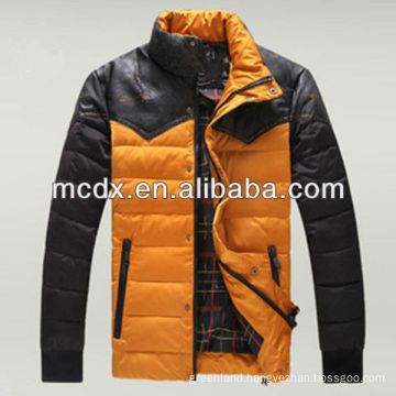 yellow and black Winter new style man jacket with zipper